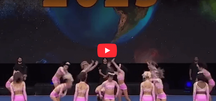 ICE Golden Girls perform a dynamic routine at Worlds 2025, showcasing energy and skill in XS All-Girl division.