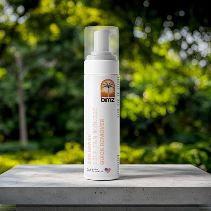 24K Erase self-tan remover mousse for quick and effective cleansing, perfect after competition weekends.